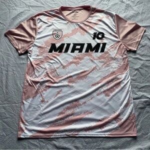 Fast Action Miami Soccer #10 Jersey Pink/White Men’s Size XL NWOT